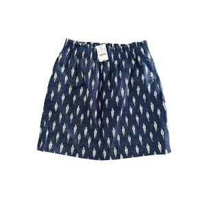J CREW Blue White Patterned Skirt Size 2 NEW